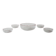 Set of glass salad bowls, Italian design, 1970s, production: Italy