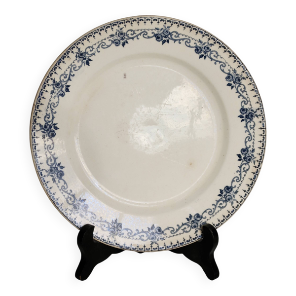 Assiette plate ancienne terre de fer Boulenger Choisy-le-Roi « Parmentier »