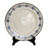 Antique flat plate, ironstone, Boulenger, Choisy-le-Roi "Parmentier"