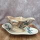 Saucière ancienne Gien Iris en terre de fer, fin XIXe siècle