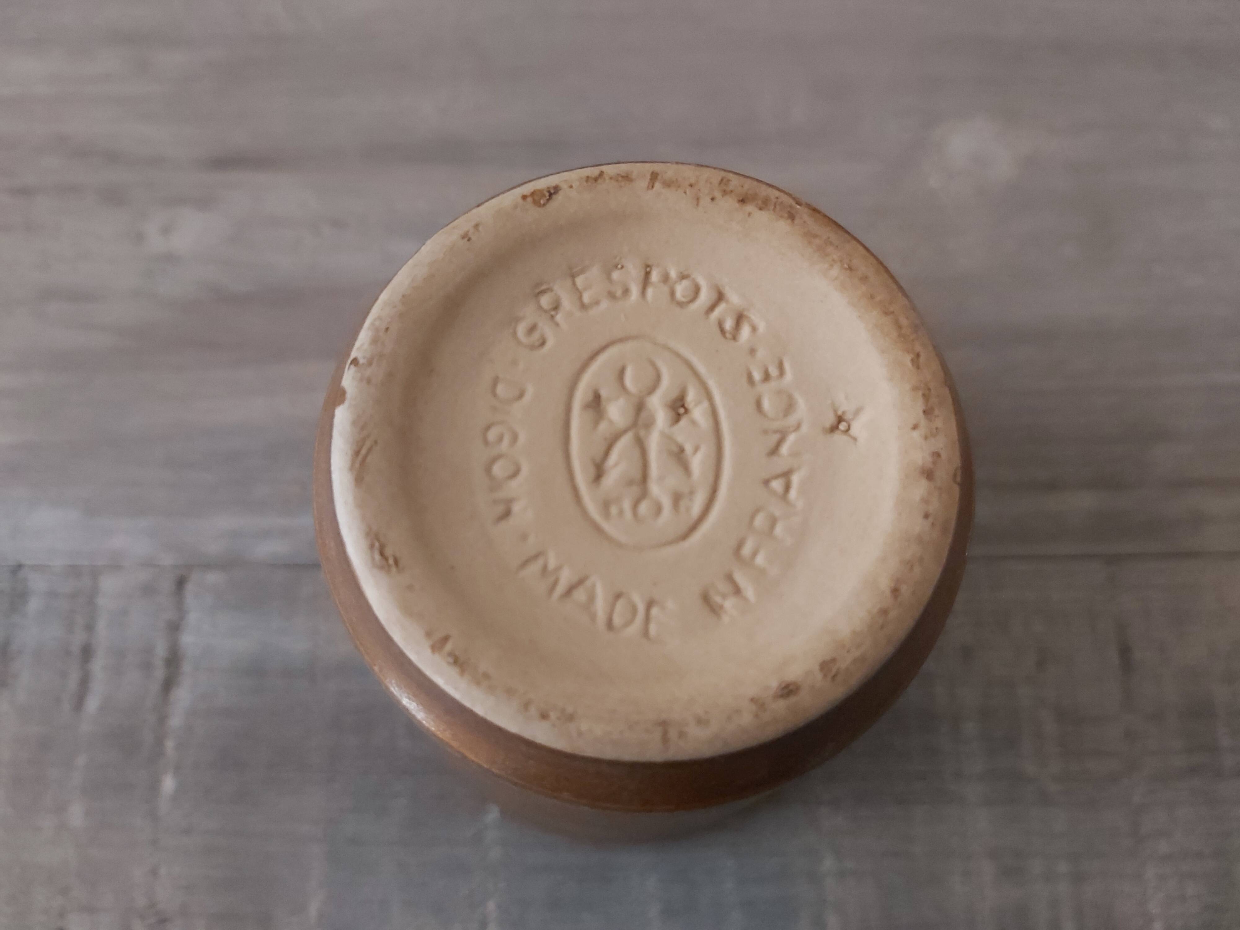 Set of 7 glasses and their Grespot Digoin stoneware decanter