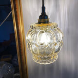 Walker with vintage amber glass globe