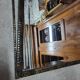 Miroir art deco 1930 en fer forge glace biseautee
