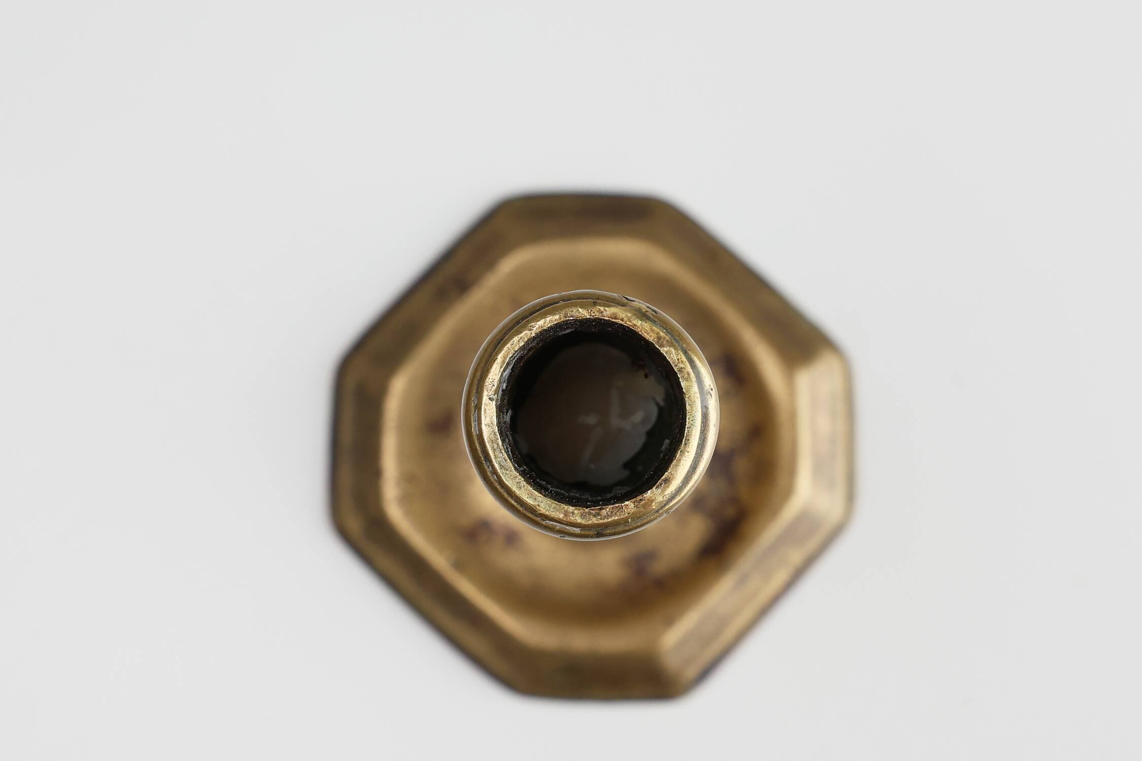 Antique French early 17th century haute epoque copper candlestick