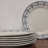 Set of 7 flat plates terre de fer u&c sarreguemines and digoin
