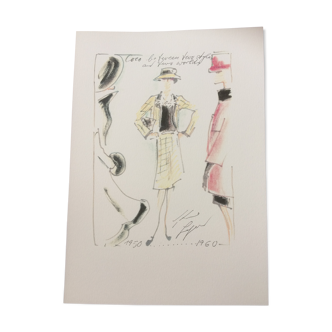 Chanel croquis de mode