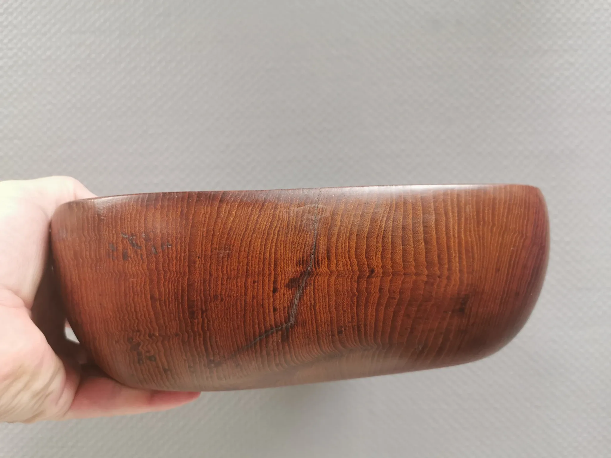A large, beautiful teak bowl, Danish and probably from the 1980s.