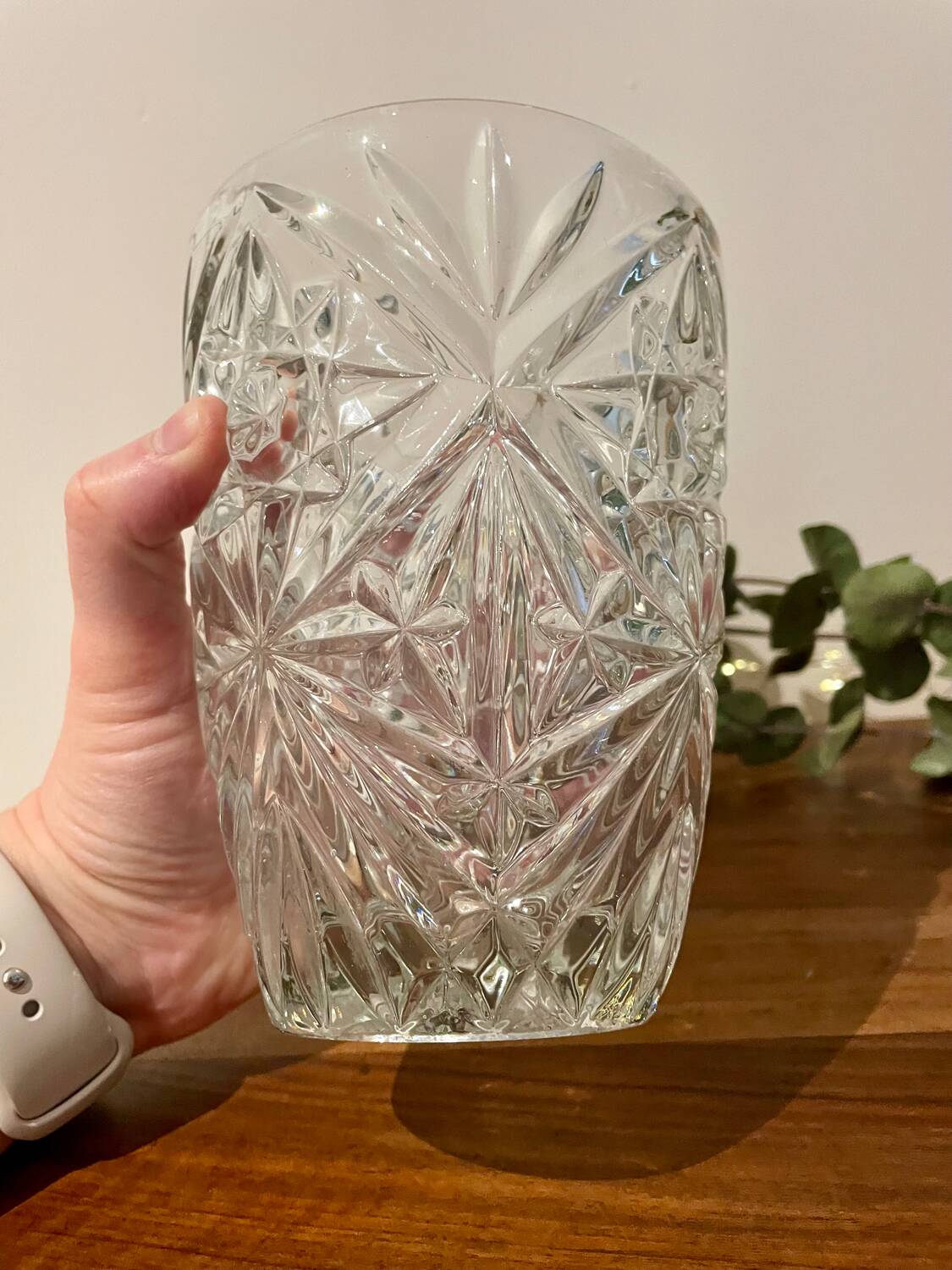 Vintage transparent vase