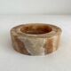 Straight round ashtray in vintage alabaster or onyx