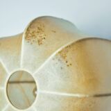 Pair of “cocoon” wall lights, resin and pine, italy, 1970