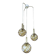 Suspension en verre vintage de Doria, années 1970.