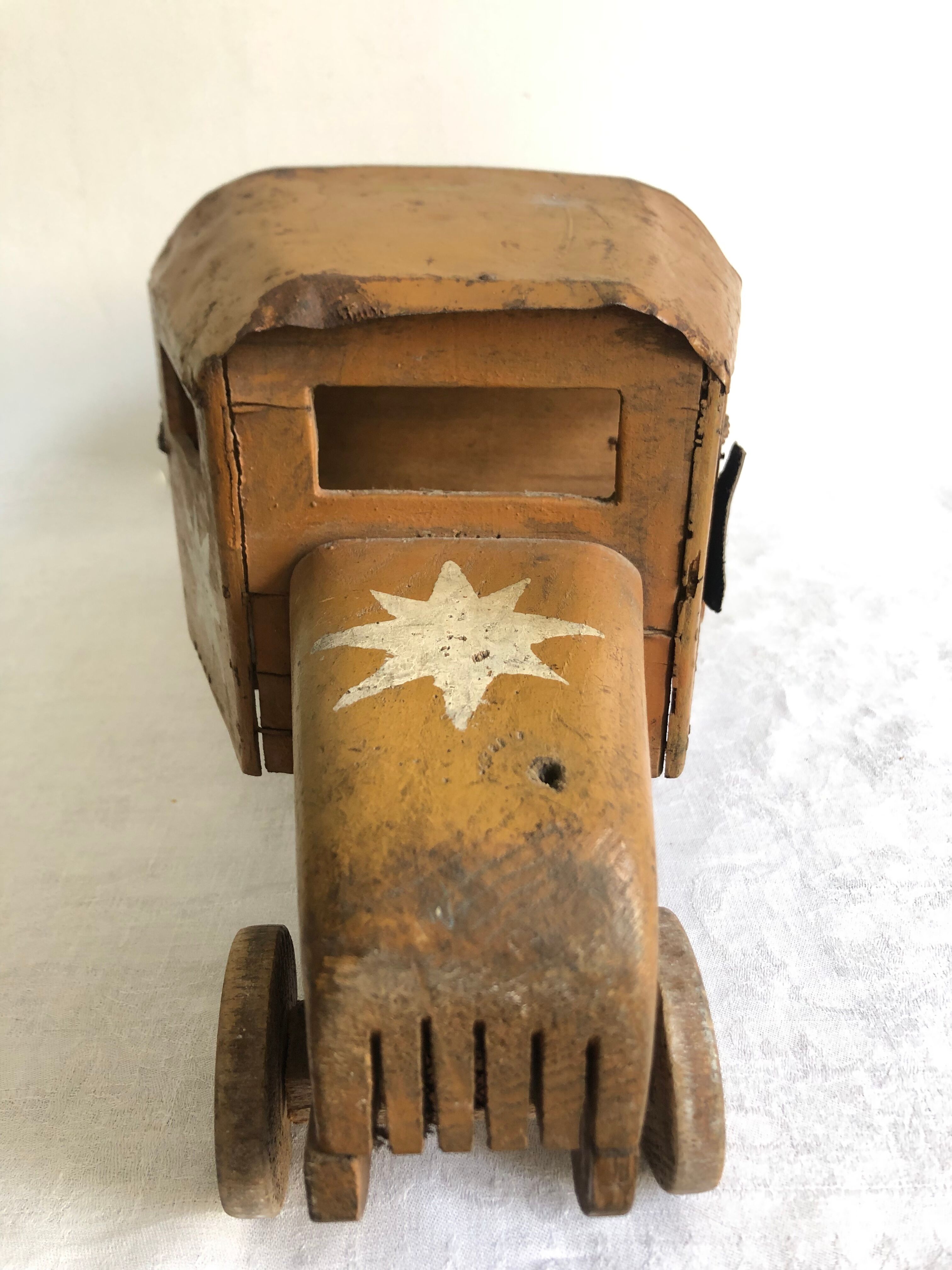 Antique toy, wood and metal truck