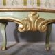 Venetian Baroque salon with table, two armchairs, a bench and a chair, mid-19th century