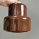 Mini poker hanging lamp in original brown colour by Jo Hammerborg 1977.