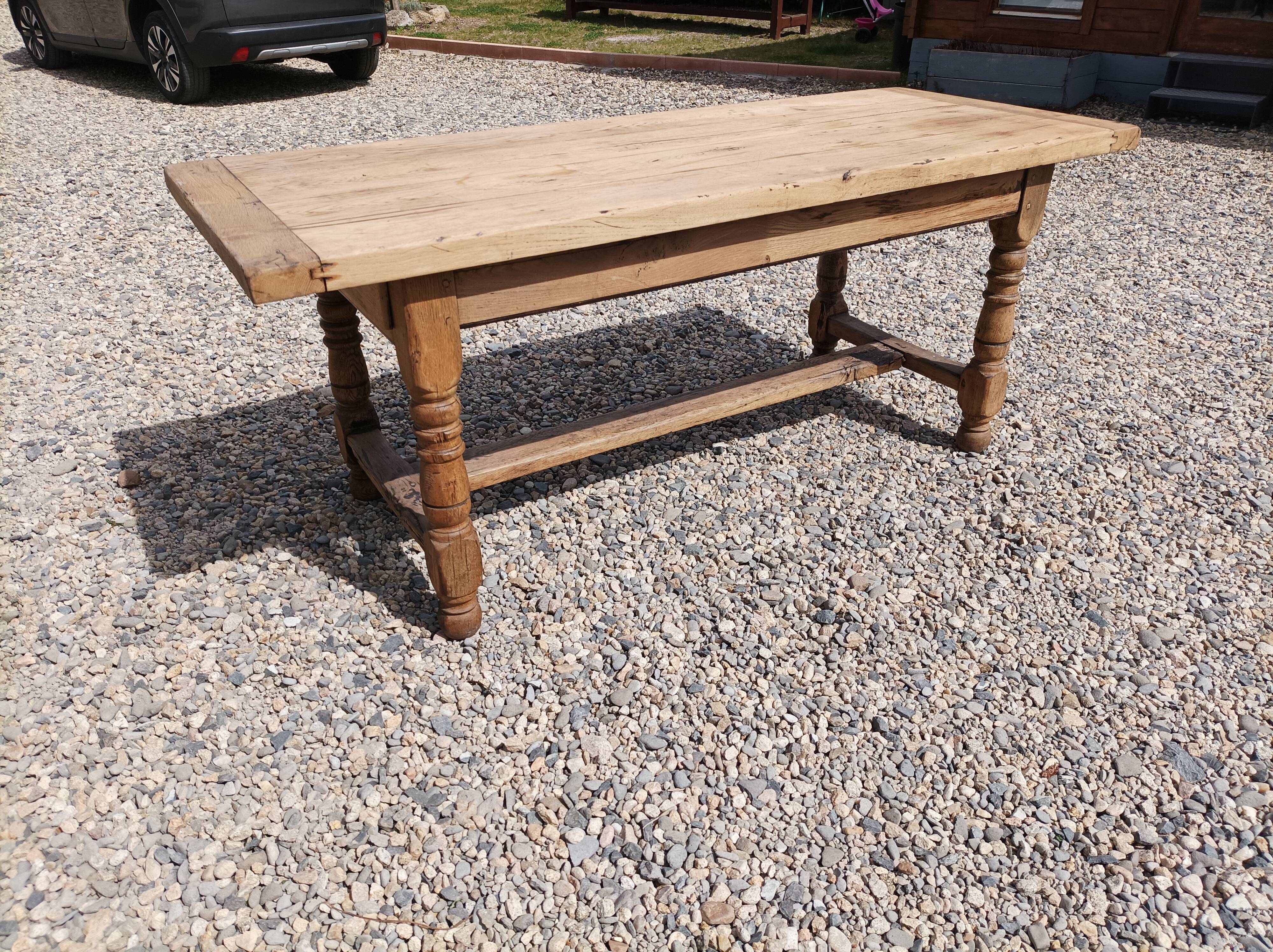 solid oak farmhouse table
