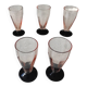 Set of 5 Art Deco flutes/liqueur glasses