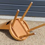 5 chaises BAUMANN « MONDOR » hêtre clair