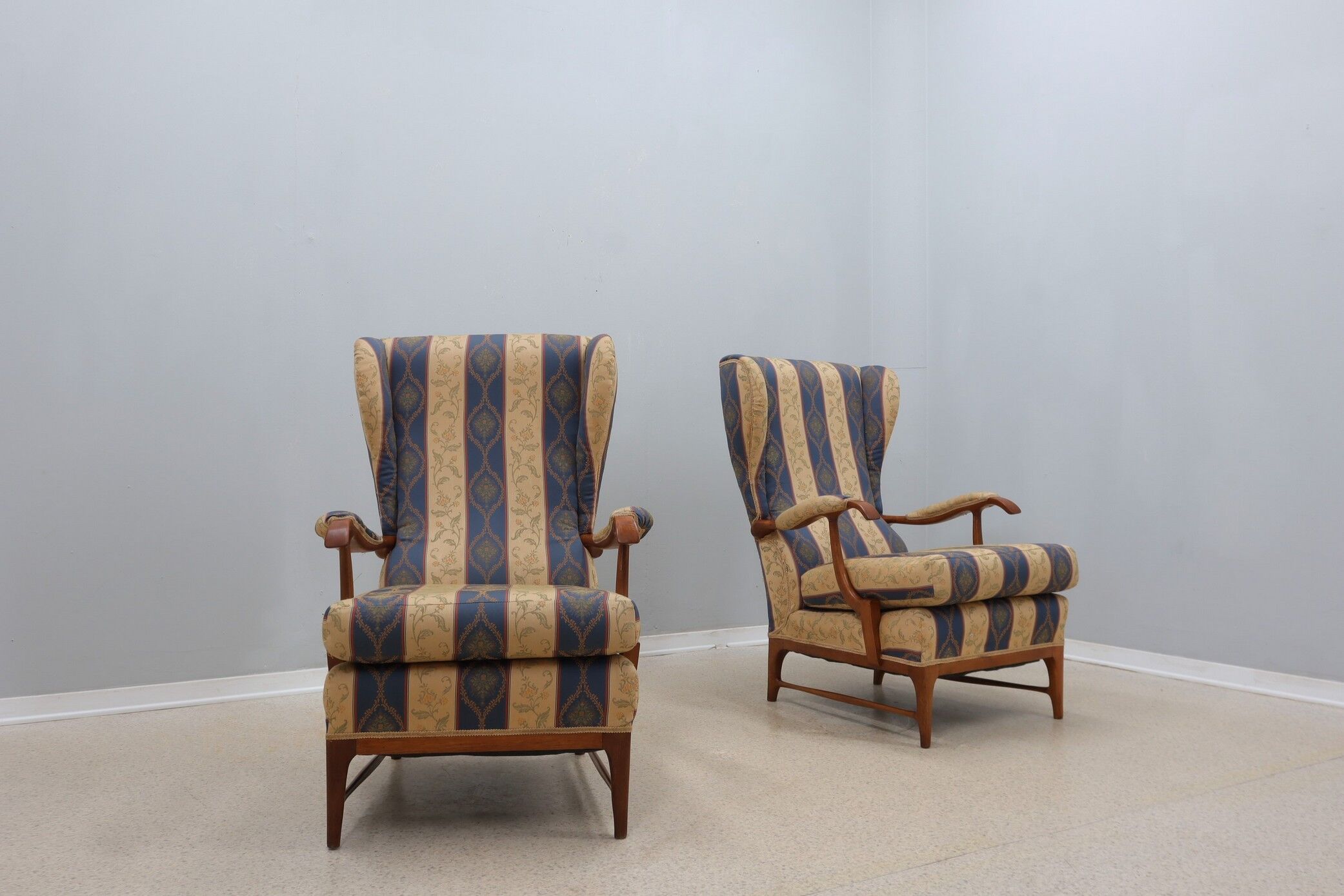 Mid century high back armchairs FRAMAR 1950s