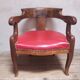 Fauteuil de bureau en noyer massif XIX°