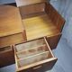 Meuble vinyles et enceintes 1960 scandinave teck