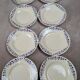 Set of 8 dessert plates Longchamp Terre de Fer model Cannes
