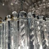 Large Rectangular Murano Glass Rod Chandelier 1980’s