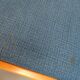 Lot de 4 chaises vintage piètement bois et tissu bleu circa 60