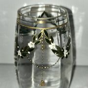 Vase époque Art Nouveau décoré à la main