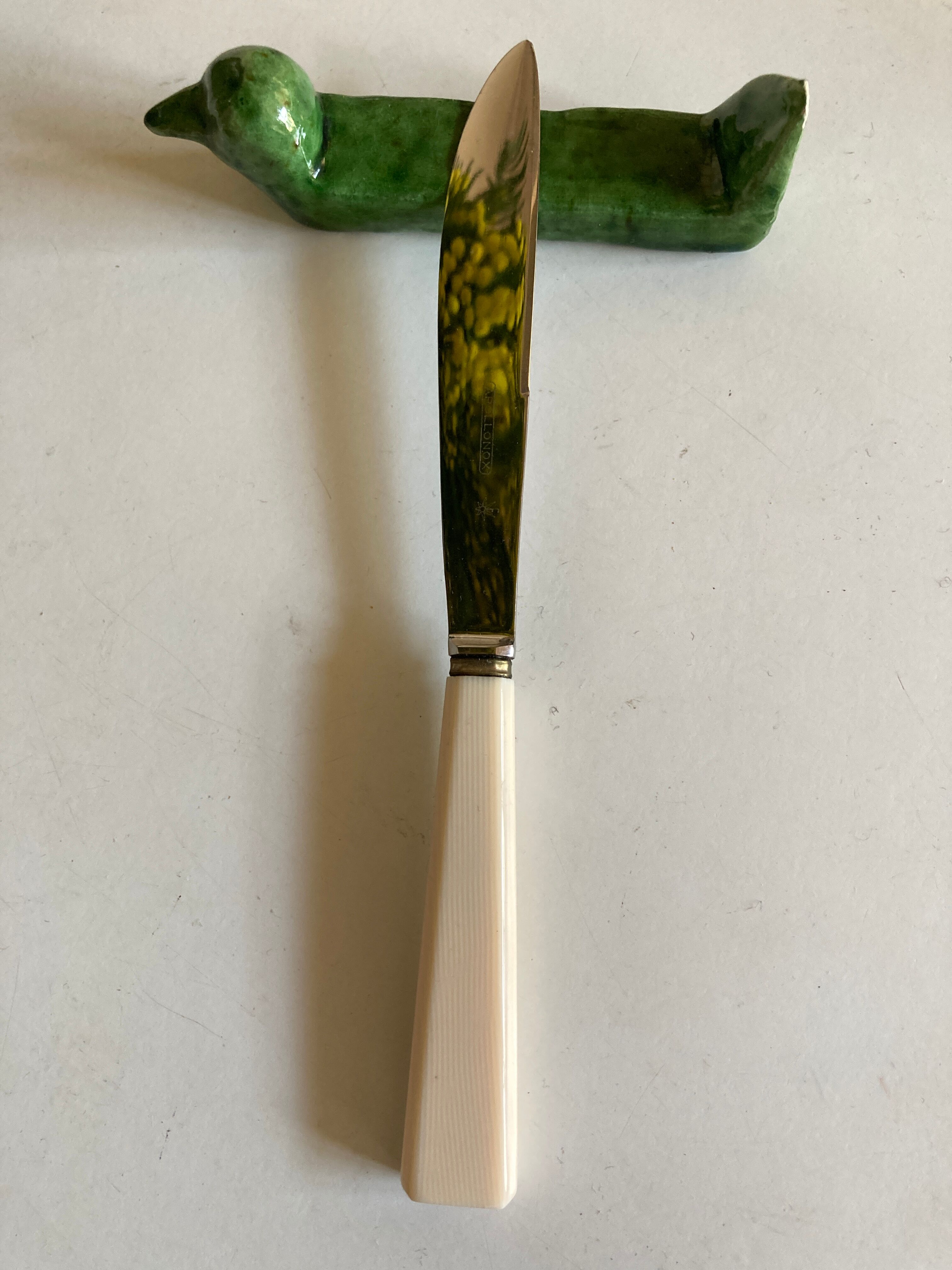 Set of 4 knife holders in varnished earth of Biot 1960