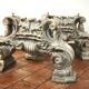 Paire de bases architecturales sculptées à la main, Italie, fin XIXe – débu