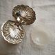Soap dish or shell tray in silver metal