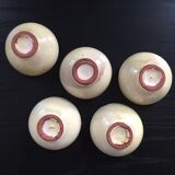 Set of 5 hand-painted cups