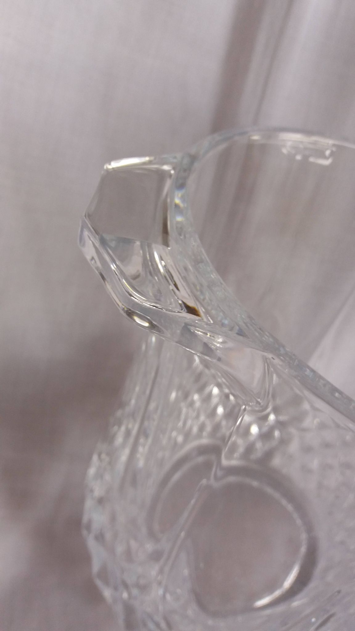 Seau à glace, rafraîchissoir à bouteille forme ananas en verre à facettes