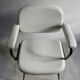 Skai armchair and black metal compass legs, 1960s