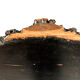 Large Napoleon III bench in blackened wood