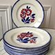 Set of 6 dessert plates gien model "cancale" 40s