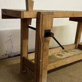 Old wooden craft workbench