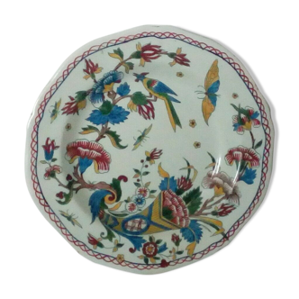 Assiette creuse en faience de gien decor corne d'abondance