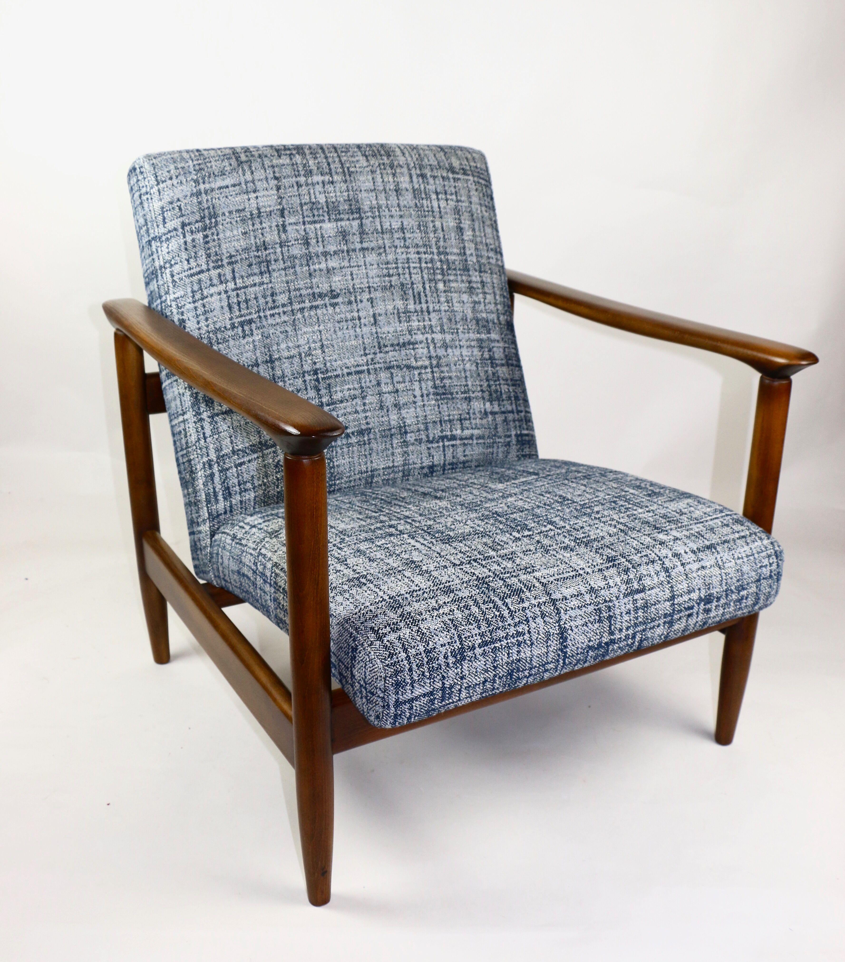 Fauteuil bleu par Edmund Homa, années 1970