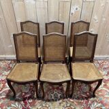 Set of 6 Louis XV style cane chairs