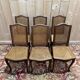 Suite de 6 chaises de style Louis XV en cannage
