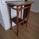 Bamboo side table late 19th century Perret and Vibert style