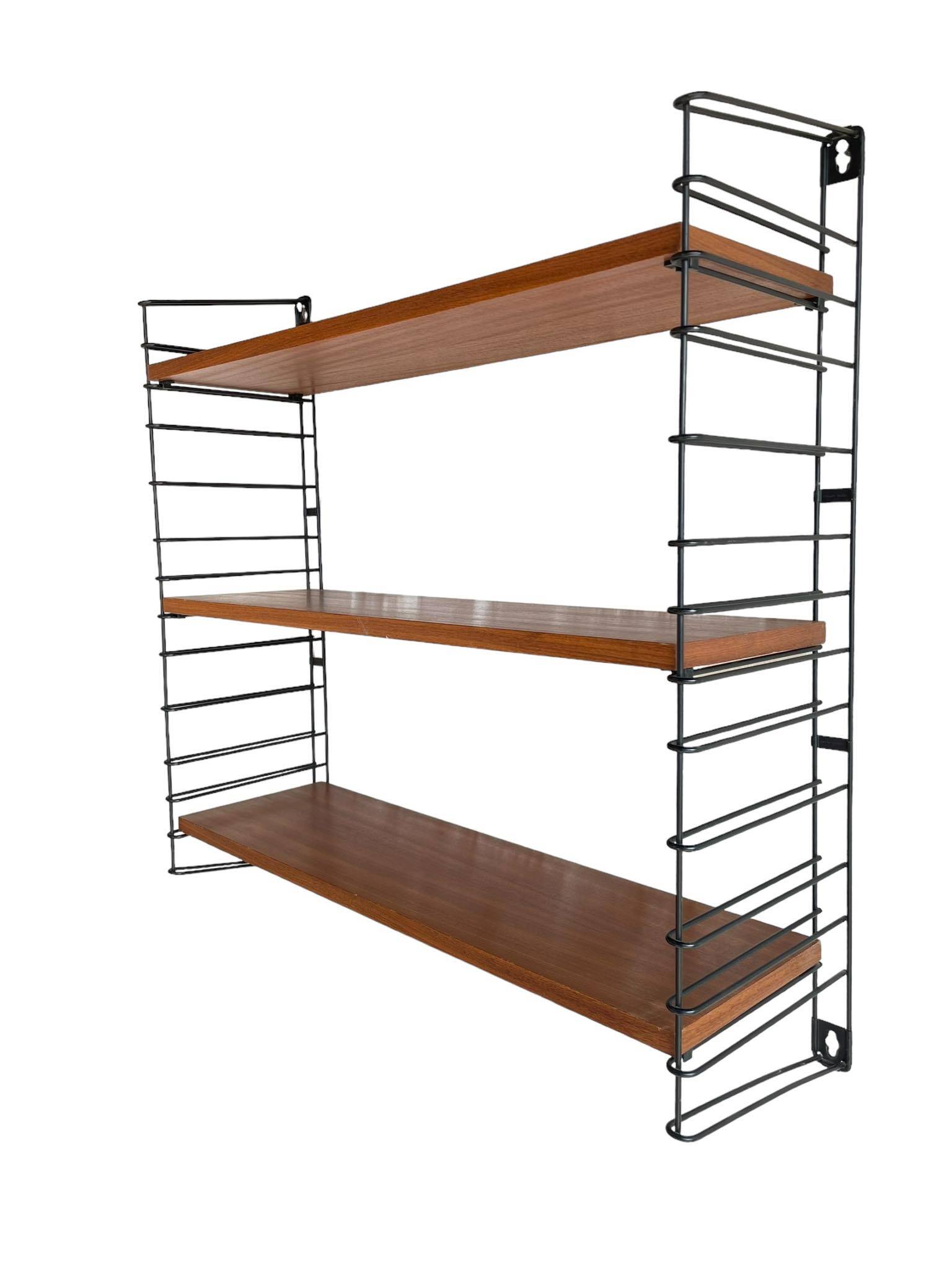 Scandinavian modular shelf Tomado Holland design metal and wood vintage 50's 60's