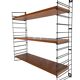 Scandinavian modular shelf Tomado Holland design metal and wood vintage 50's 60's