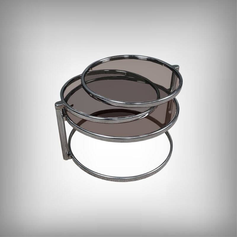 Coffee table with rotating trays, attributed to Milo Baughman – 1970