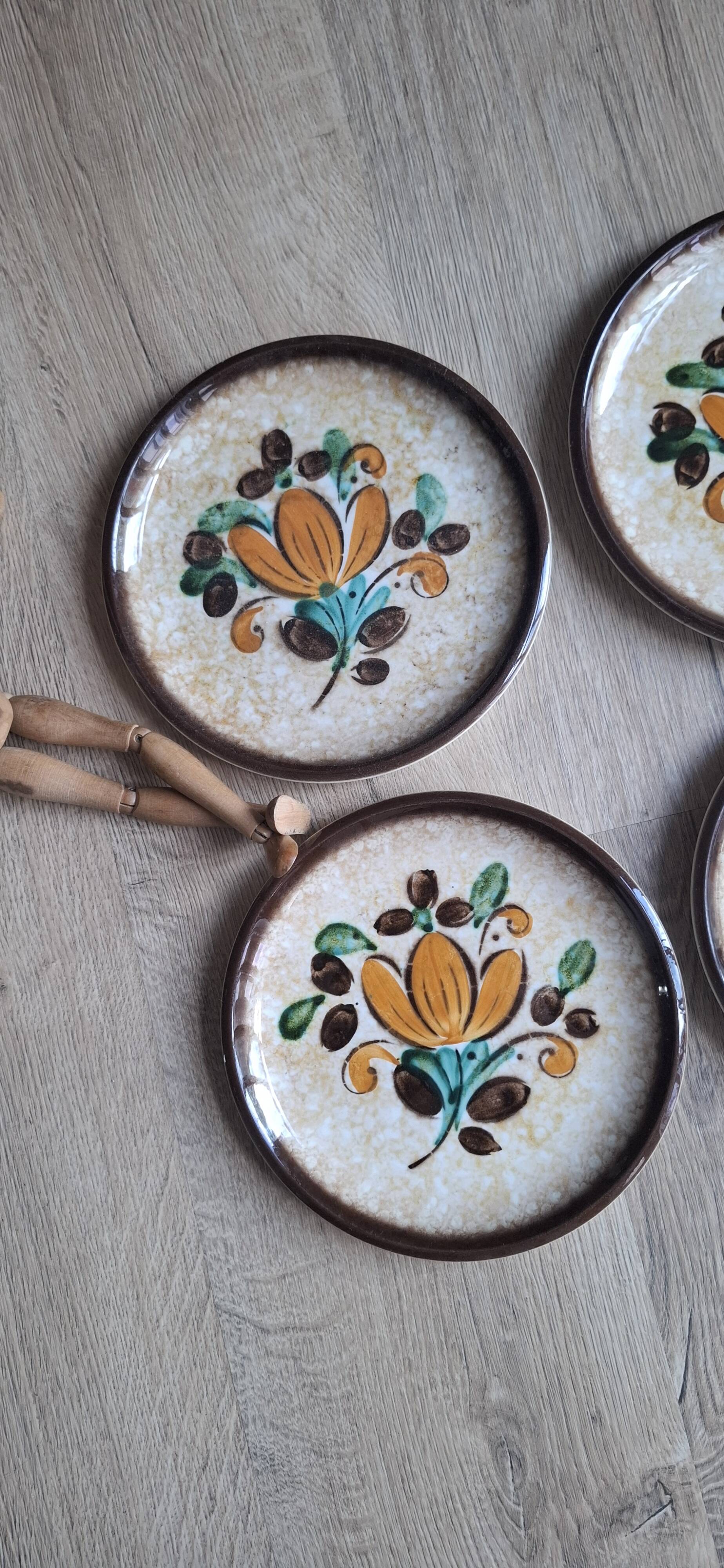 Set of 4 dessert plates Corfu Boch 1966