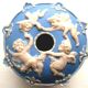 jewelry box or blue porcelain candy box with 4 angels