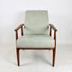 Fauteuil 'Lis', années 1970, vert clair, design Henryk Lis - bois naturel
