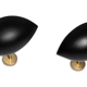 1960's black shell wall sconces