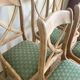 Lot de 6 chaises en bois massif assises vertes